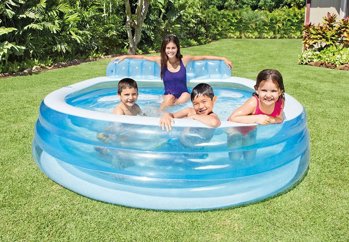 Inflatable Family Lounge Pool  Intex Blow Up Swimming Pool for Kids