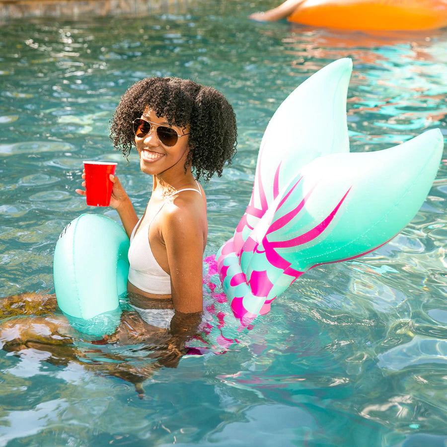 Mermaid Tail Saddle Seat Pool Floatie | BigMouth Inc. Pool Floats