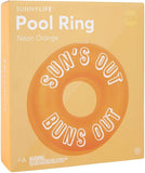 Sunnylife Neon Orange Inflatable Pool Ring - Inflatables Canada Recreational Products