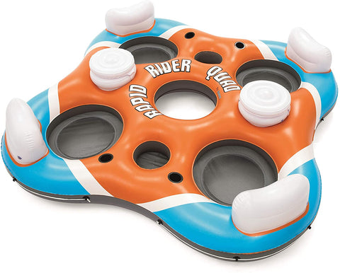 4-Person Lazy River Raft | River Tube | Bestway Rapid Rider X4 Island Floats - Inflatables Canada Recreational Products