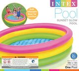 Inflatable Kiddie Pool - Intex Sunset Glow Blow Up Kids Pool - Inflatables Canada Recreational Products